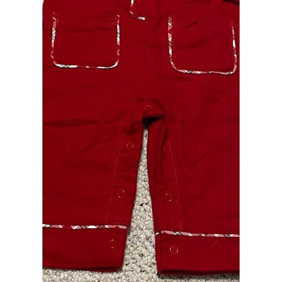 Mud Pie 1pc PJs pajamas Christmas Jammies red NWT monogram - Picture 3 of 3
